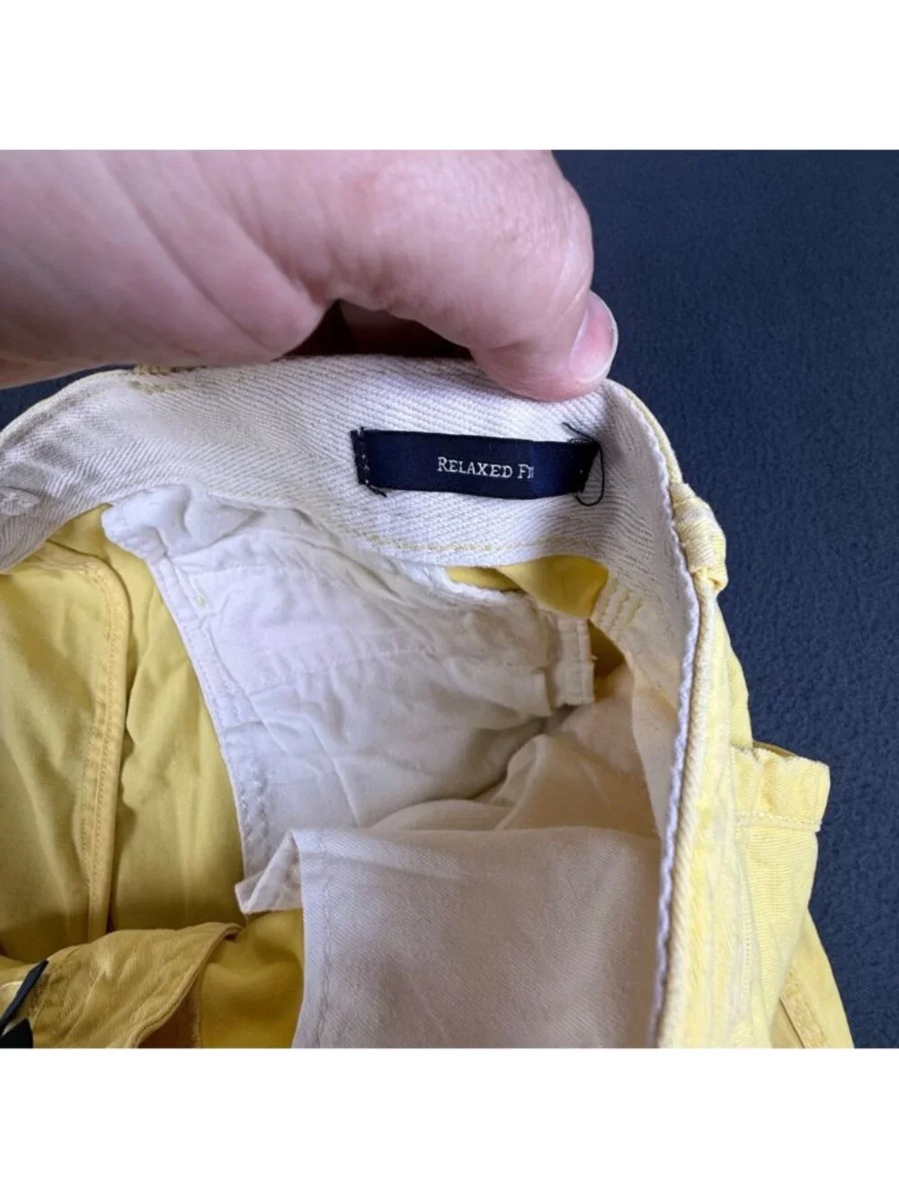 VTG Polo Ralph Lauren Mens 38 Relaxed Button/Drawstring Casual Yellow Short EUC